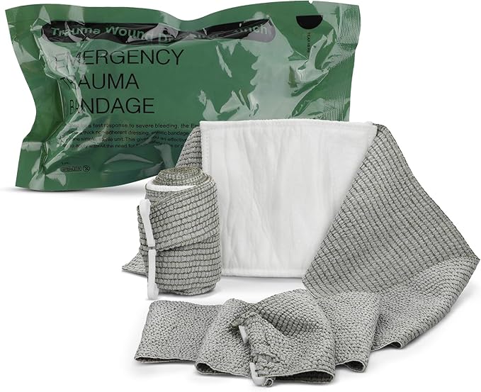 Israeli Emergency Bandage, 4 Inch 1 Pack Compression Bandage for Trauma Wound Dressing, Vacuum Sterile Compression Bandages for Ifak Refill Kit First Aid