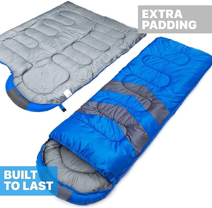 MalloMe Sleeping Bags for Adults Cold Weather & Warm - Backpacking Camping Sleeping Bag for Kids 10-12, Girls, Boys - Lightweight Compact Camping Essentials Gear Accessories Hiking Sleep Must Haves