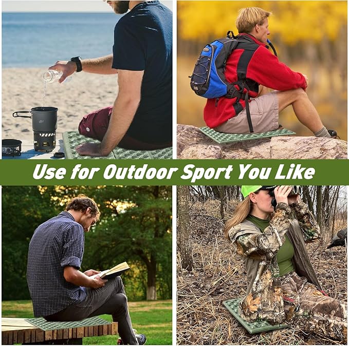 Portable Seat Cushion,Hunting Lightweight Foam Sit Pad,Camping Foam Mat for Hunting,Camping,Hiking, Outdoor Activities