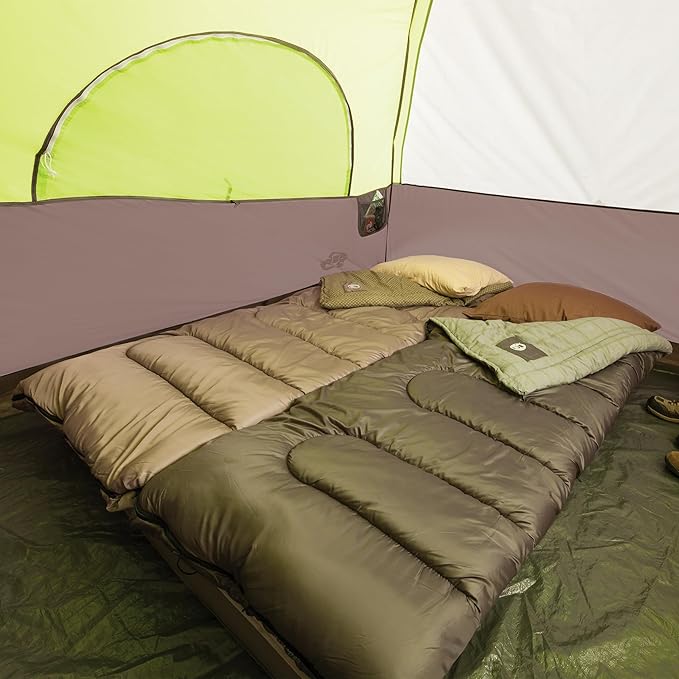 Coleman Steel Creek 6-Person Tent with Screened Porch & Integrated Rainfly, Weatherproof Tent with Screen Room Sets Up in Minutes, Fits Queen-Size Airbed