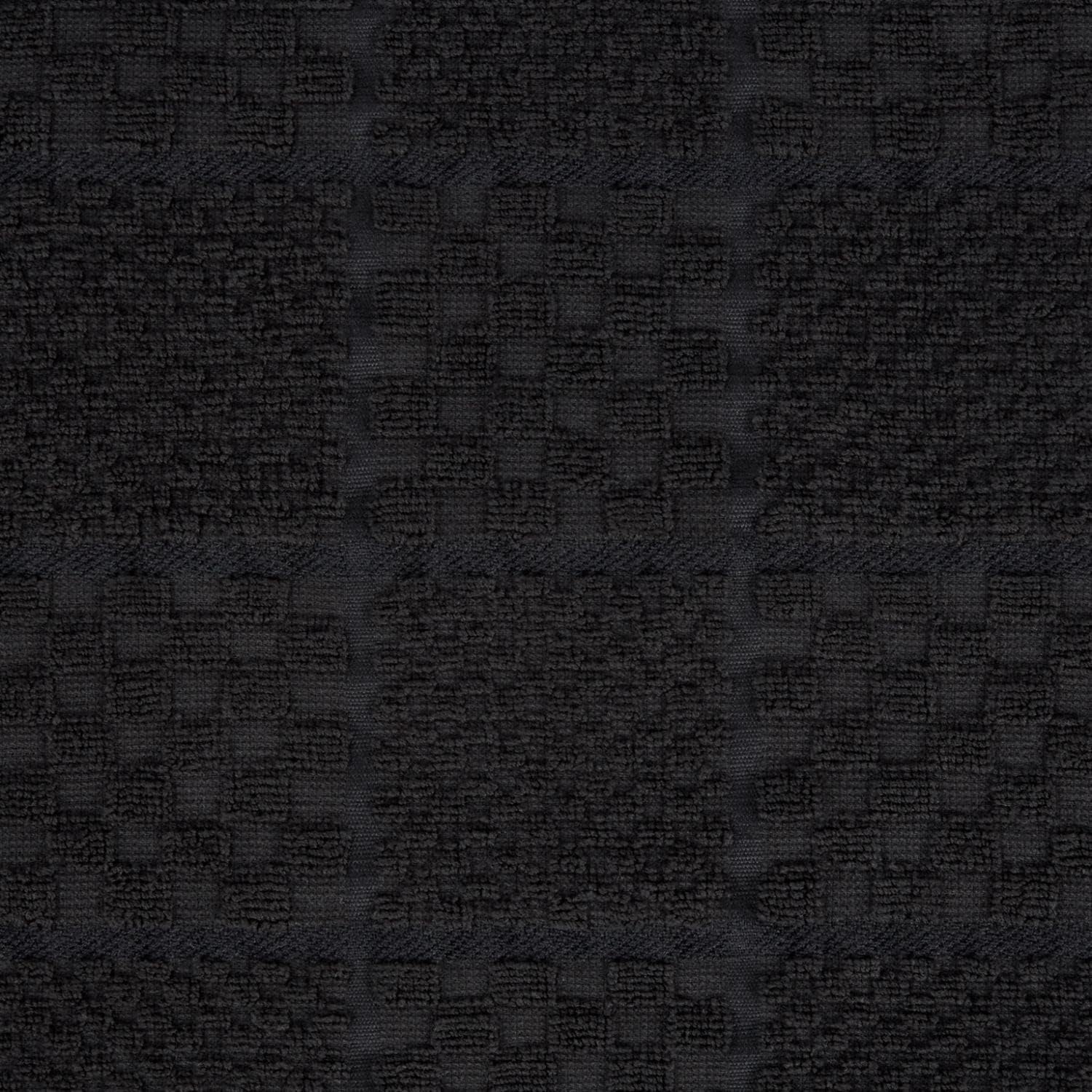 KitchenAid Quilted Cotton Terry Cloth Oven Mitt, Pot Holder Heat Resistant, 16"x26", 7"x13" & 7"x10", Matte Black