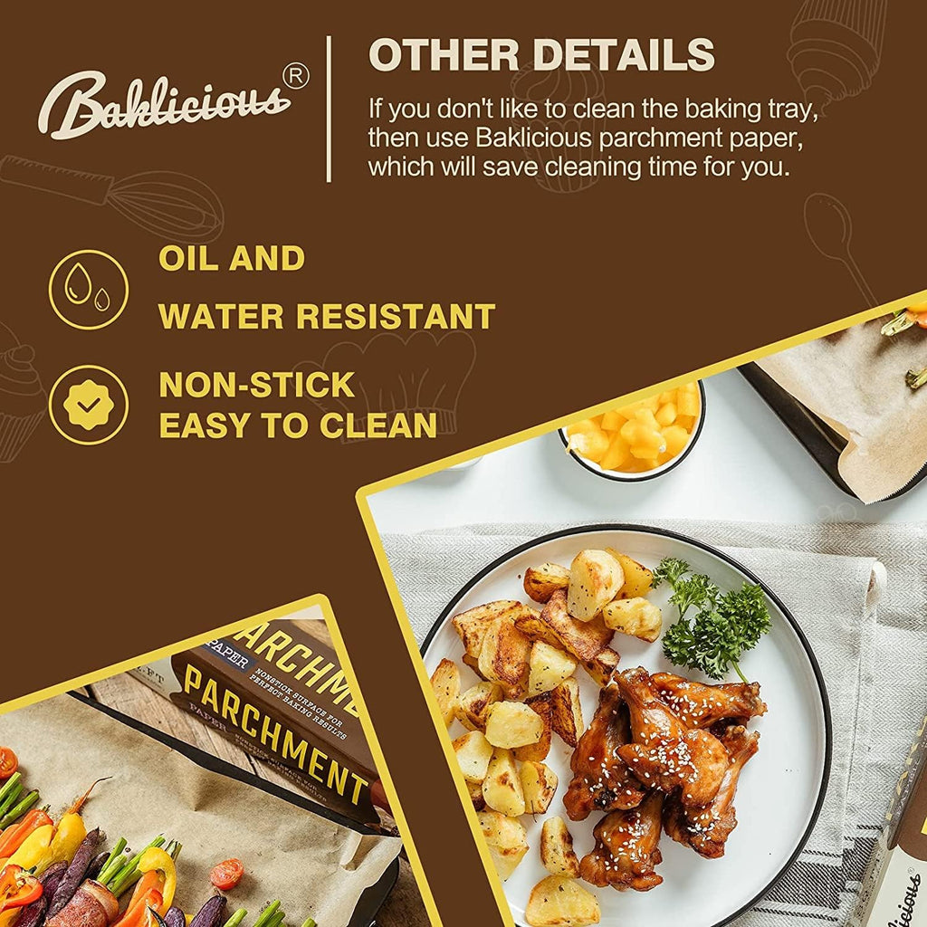 Unbleached Parchment Paper Roll for Baking, 2 Pack of 15 In X 210 Ft Non-stick Baking Parchment Paper, Food Grade Cooking Paper for Baking Bread, Cookies,Pans, Oven, Air Fry