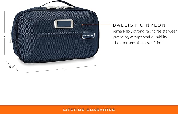 Briggs & Riley Toiletry Kit - Travel Bags for Women & Men, Organizer for Vacation, Dopp Kit for Bathroom Accessories, Makeup, & Skincare