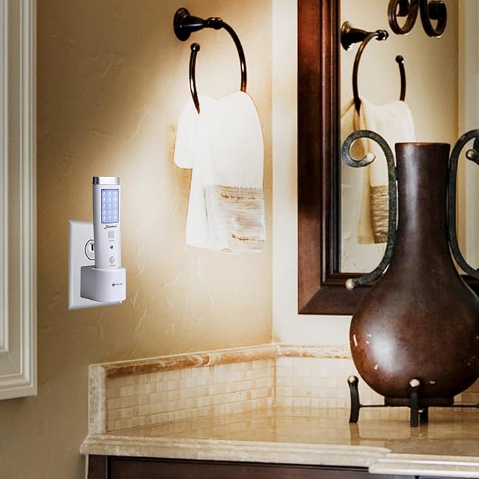 Bluetech A1EMERGENCYLIGHT Avalon LED Flashlight Night Emergency Preparedness, Portable Unit with Motion Detection,Power Failure Light & ETL Approved Blackout Light, 1 Pack, White