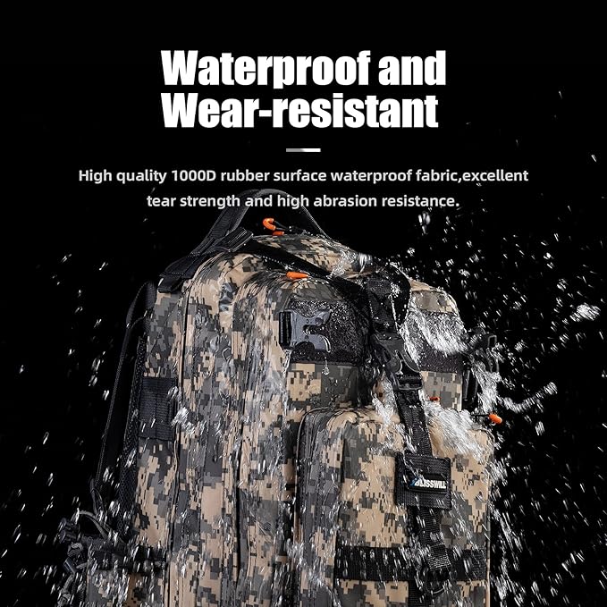 BLISSWILL Fishing Backpack - Waterproof with Rod Holder, Ideal Fishing Gear and Gifts for Men