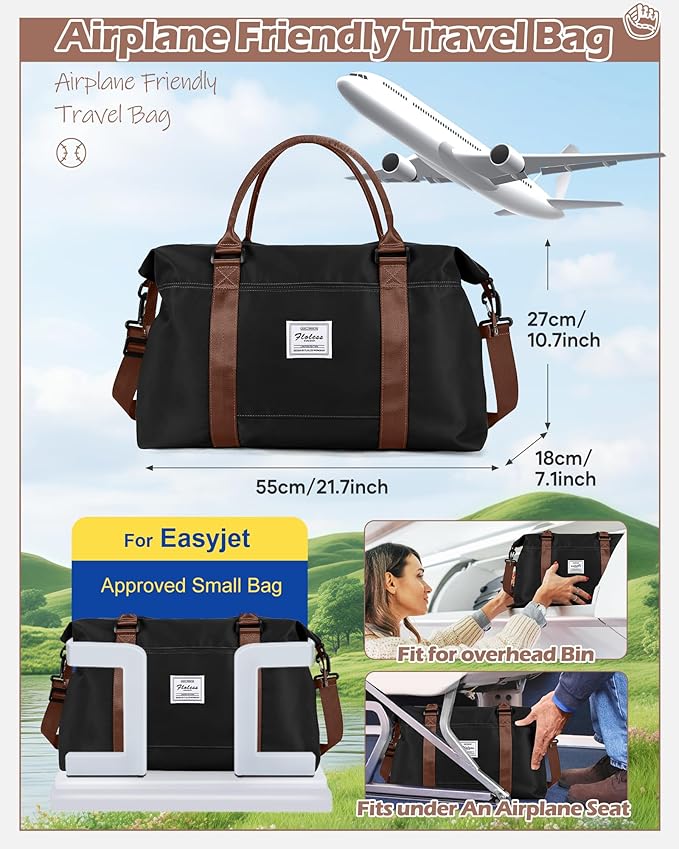 Gym Bag Womens,Travel Duffel Carry on Bag Sport Tote Bag Weekend Overnight Bag