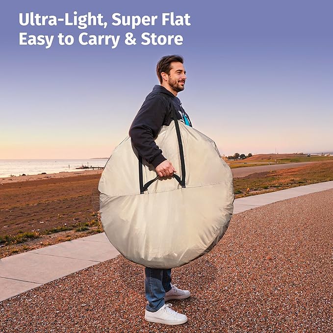 EAST OAK Weather Sports Tent for Fishing & Outdoors | Pop Up Bubble Tent Instant Sun & Rain Shelter | No Condensation, Spacious Interior, Ultra Visibility | All Weather Protection | 60L*60W*76.8H