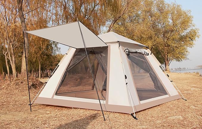 2 Person Windproof Oxford Tent Easy Setup Backpacking Tent for Camping, Hiking, Traveling