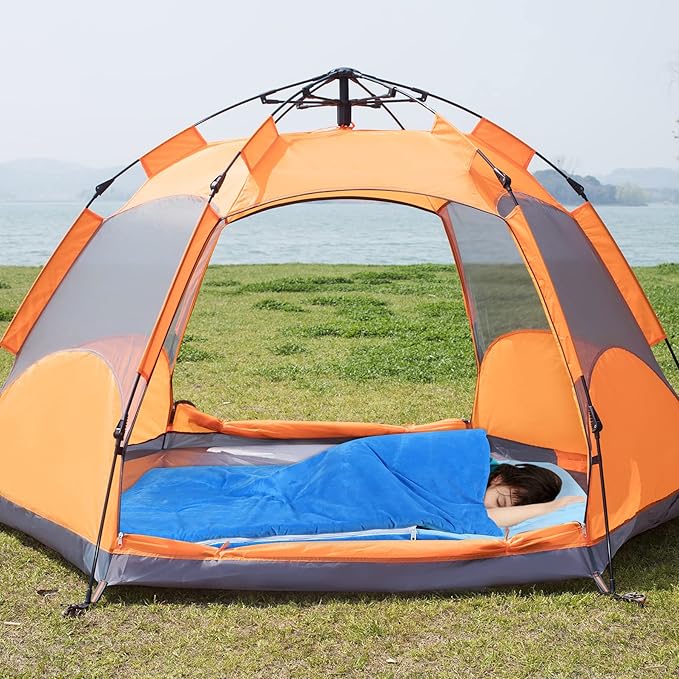 REDCAMP Kids Mummy Sleeping Bag for Camping, 3 Season Cold Weather Sleeping Bag Fit Boys,Girls & Teens, Blue/Rose Red