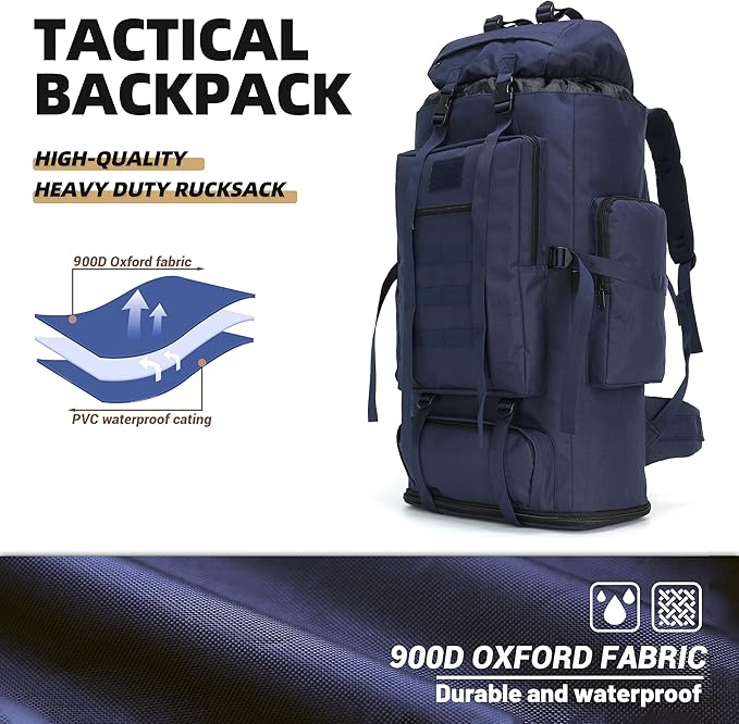 100L Camping Hiking Military Tactical Backpack Outdoor Climbing Sport Bags for Camping,Backpacking