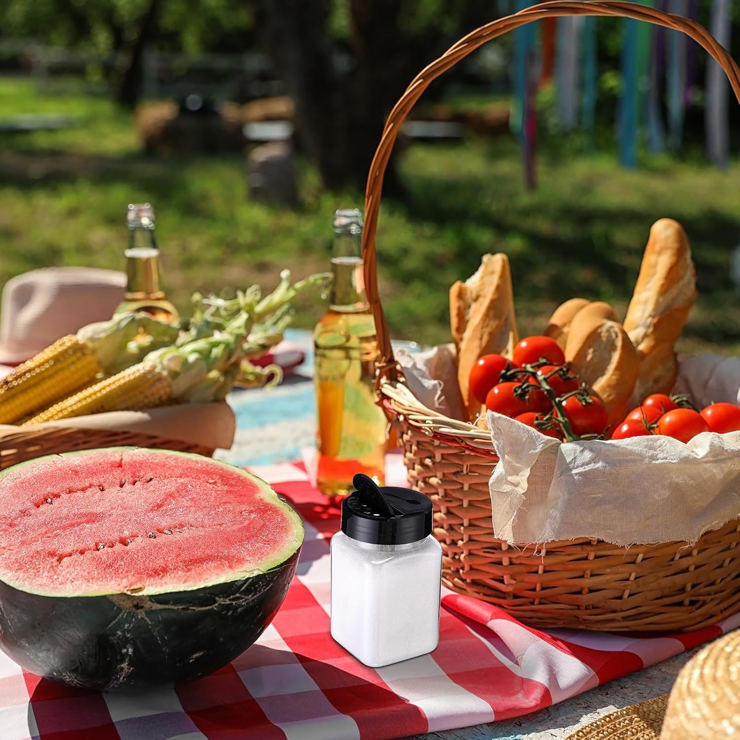 30 Pack Plastic Spice Jars with Shaker Lids Clear Seasoning Containers Spice Bottles for Kitchen Storing Spice Herbs Seasoning Powders(Triangle,12.2 oz)
