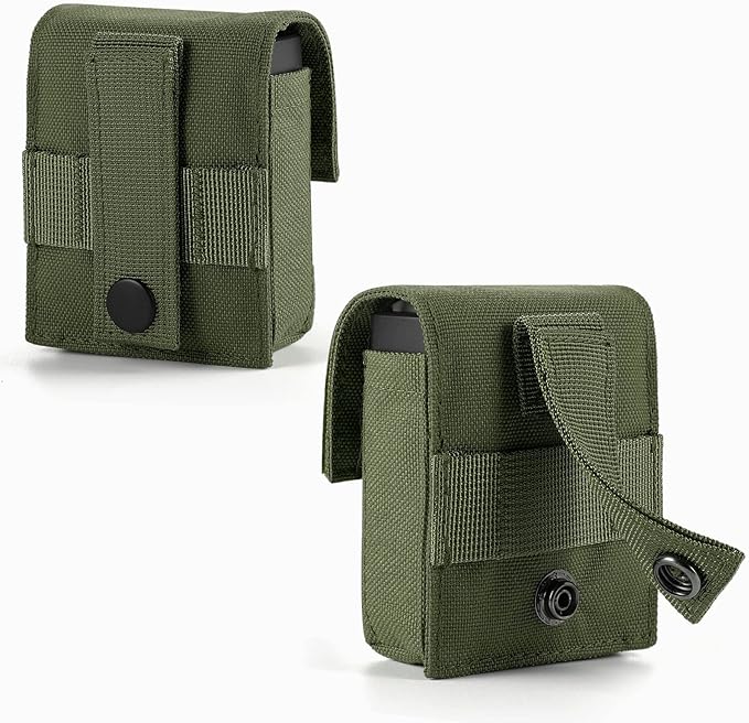 2 Pack Tactical Pouches, Molle EDC Compact Pouch Small Utility Pouch Accessories Battery Cigarette Case Card Holder Lighter Slot Mini Cigar Belt Waist Pack