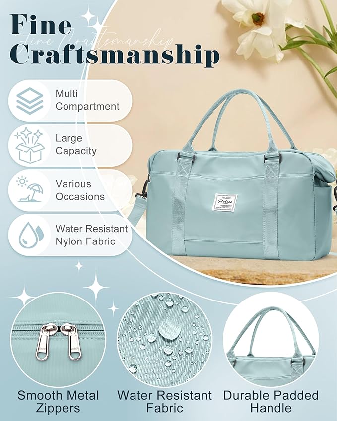 Gym Bag Womens,Travel Duffel Carry on Bag Sport Tote Bag Weekend Overnight Bag