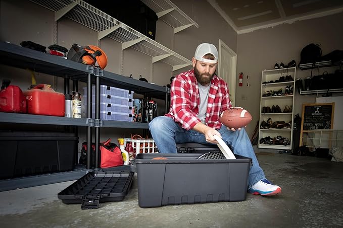 Plano Sportsman's Trunk, Medium 3 Pack, Black, Lockable Storage Box, Medium Storage Bins for Indoor and Outdoor Spaces, Easy to Carry, Secure and Transport, Airline Friendly