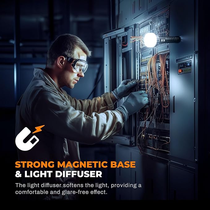 Flashlight, 5000 Lumen Rechargeable LED Flashlight with Digital Display, 8 Modes & IPX4 Waterproof EDC Flashlights with Magnetic Base for Camping, Home, Emergency, Rescue