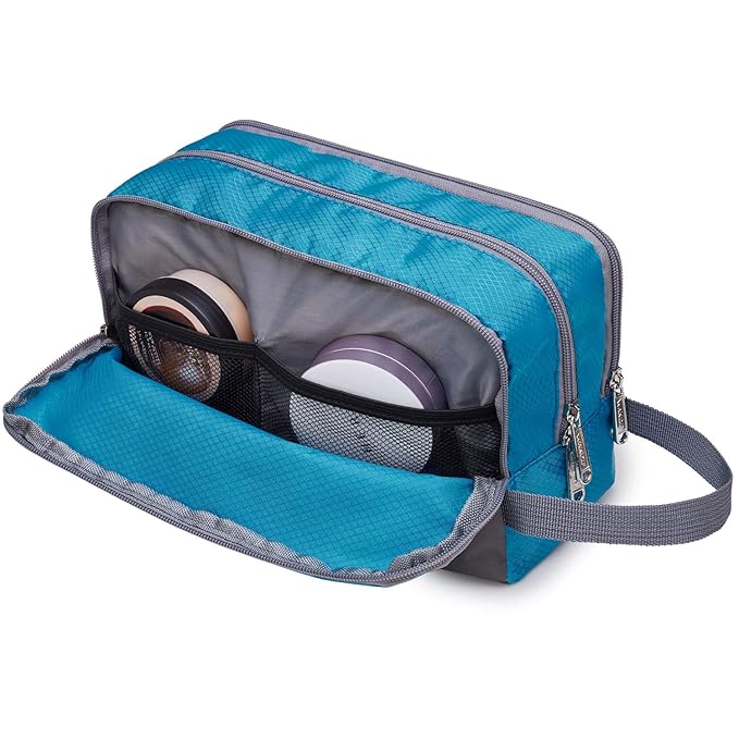 Toiletry Bag for Men Hanging Dopp Kit Water Resistant Shaving Bag Small Toiletry Bag for Traveling (Blue)