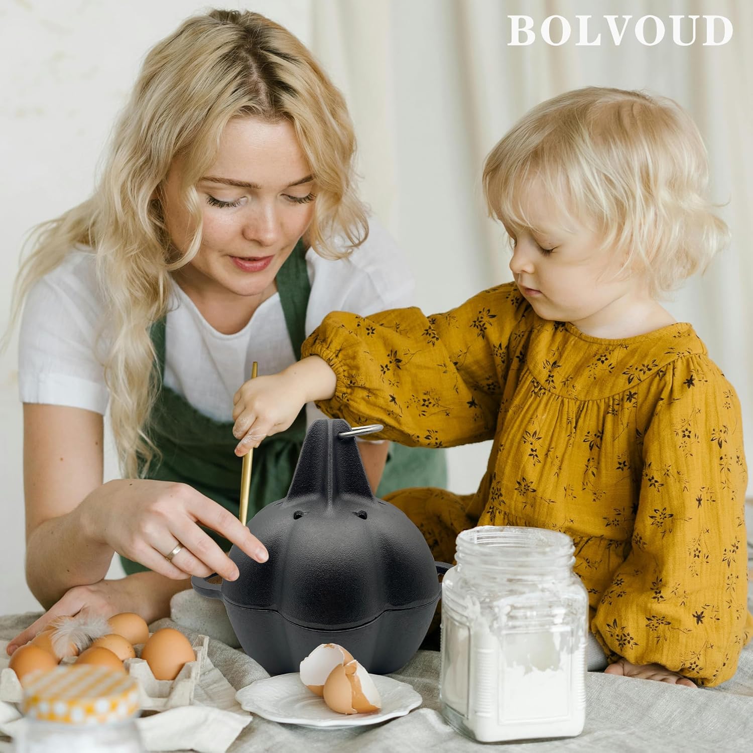 Large Cast Iron Smoker Roaster & Garlic Roster Baker, Smoker Box, Pre-Seasoned Cast Iron Garlic Roaster for Grill, Perfect for BBQ and Oven, for Smoky, Flavorful Vegetables, Meats Wood Chips