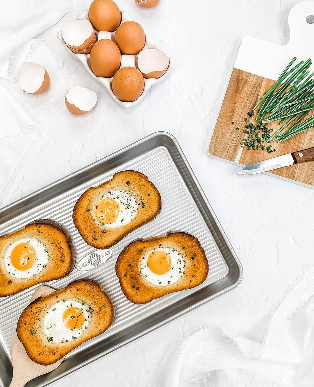 USA Pan Bakeware Nonstick Jelly Roll Baking Sheet Pan, Aluminized Steel