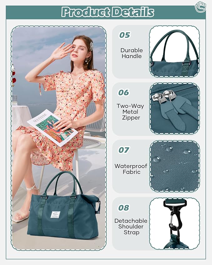 Gym Bag Womens,Travel Duffel Carry on Bag Sport Tote Bag Weekend Overnight Bag