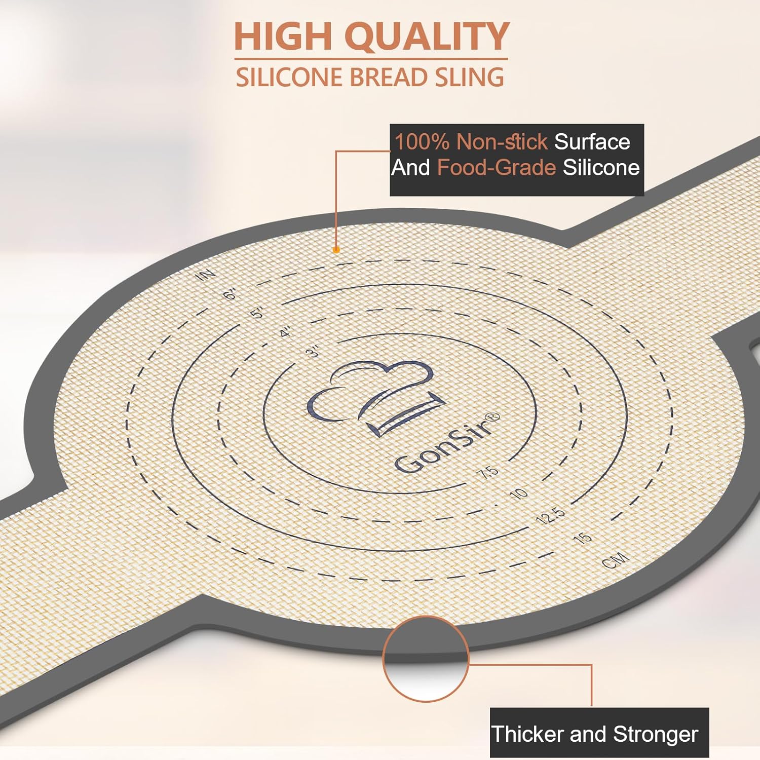 Silicone Bread Sling, 2 Pcs Non-Stick & Easy Clean Dutch Oven Baking Mat with Longer Handles, Silicone Baking Sling to Transfer SourDough Easily, Reusable Bread Mat Set with Storage Bracelets