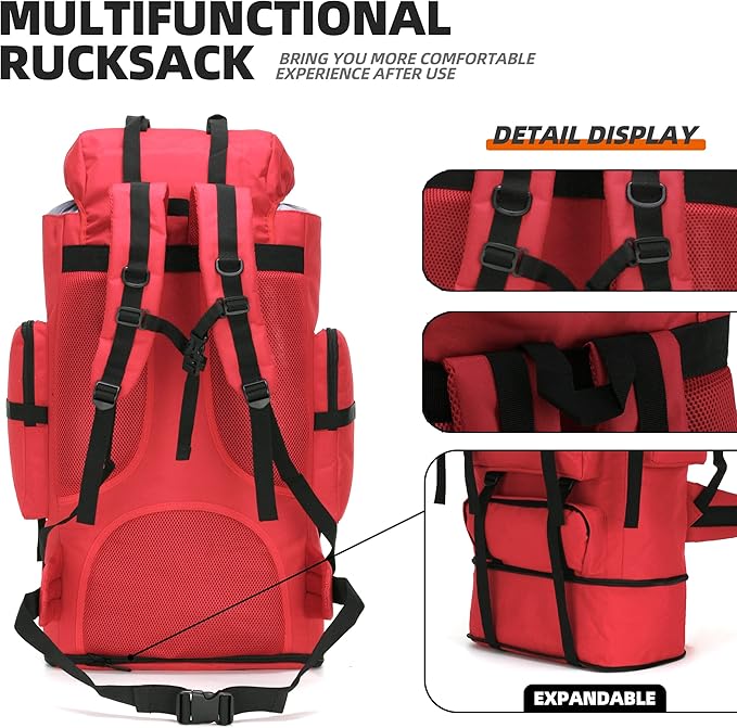 100L Camping Hiking Military Tactical Backpack Outdoor Climbing Sport Bags for Camping,Backpacking