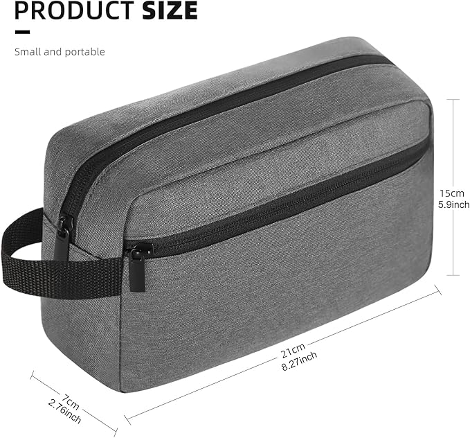 Travel Toiletry bag Toiletry bag for women men Hanging Cosmetic bag Travel accessories for Women Men (Grey)