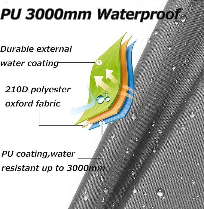 Tent Footprint Waterproof PU 3000 Easy Set up Heavy Duty Ultralight Tent Footprint for Camping,Hiking, Backpacking, Hammock, Beach Grey