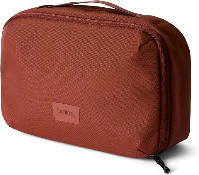 Bellroy Hanging Toiletry Kit (hanging 3 liter toiletry bag for men and women, and designed for travel) - Clay