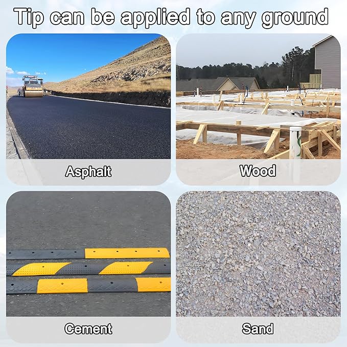 VVOKGO Rebar Stake 12 Inches Long 1/2 Inch Thickness Galvanized Cement Stakes Plant Support Garden Stakes, Metal Anchoring Landscape Spikes for Asphaltl, Caltrops Tire Spikes for Driveway(32Pcs)