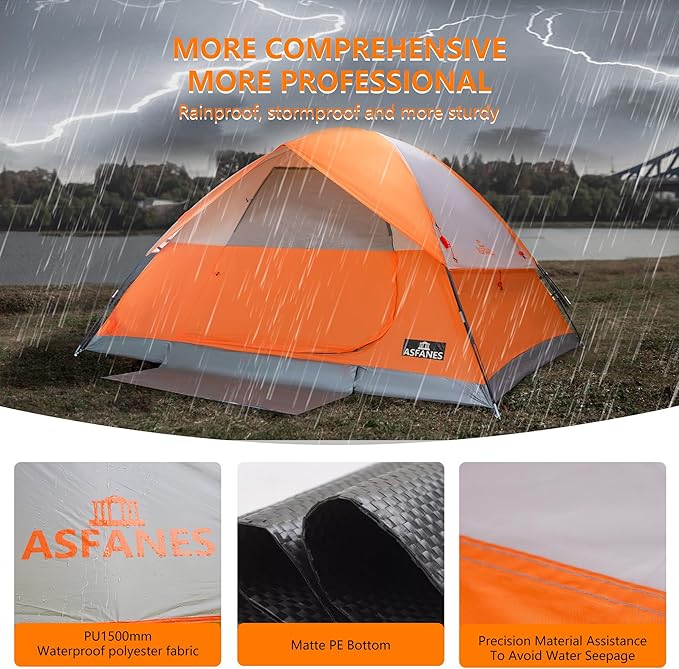 2-12 Person Tents for Camping Waterproof, Backpack Double Layer Tents, Perfect Picnics, Fishing and Backyard Camping