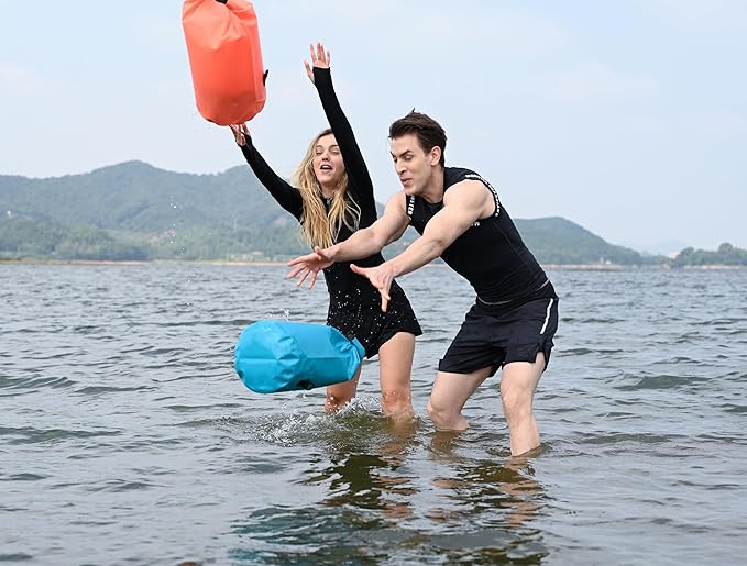 MARCHWAY Floating Waterproof Dry Bag Backpack 5L/10L/20L/30L/40L, Roll Top Sack Keeps Gear Dry for Kayaking, Rafting, Boating, Swimming, Camping, Hiking, Beach, Fishing