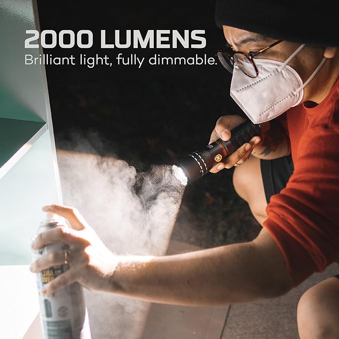 NEBO Slyde King Flashlight, Rechargeable LED Flashlight and Work Light, Bright, Durable, Everday Carry & Camping Flashlight with 4 Light Modes, C.O.B. Work Light and Magnetic Base