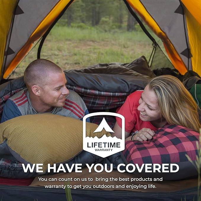 Teton Mammoth Queen Size Double Sleeping Bag- A Warm Bag The Whole Family can Enjoy – Great for Camping, Hunting and Base Camp. Compression Sack Included