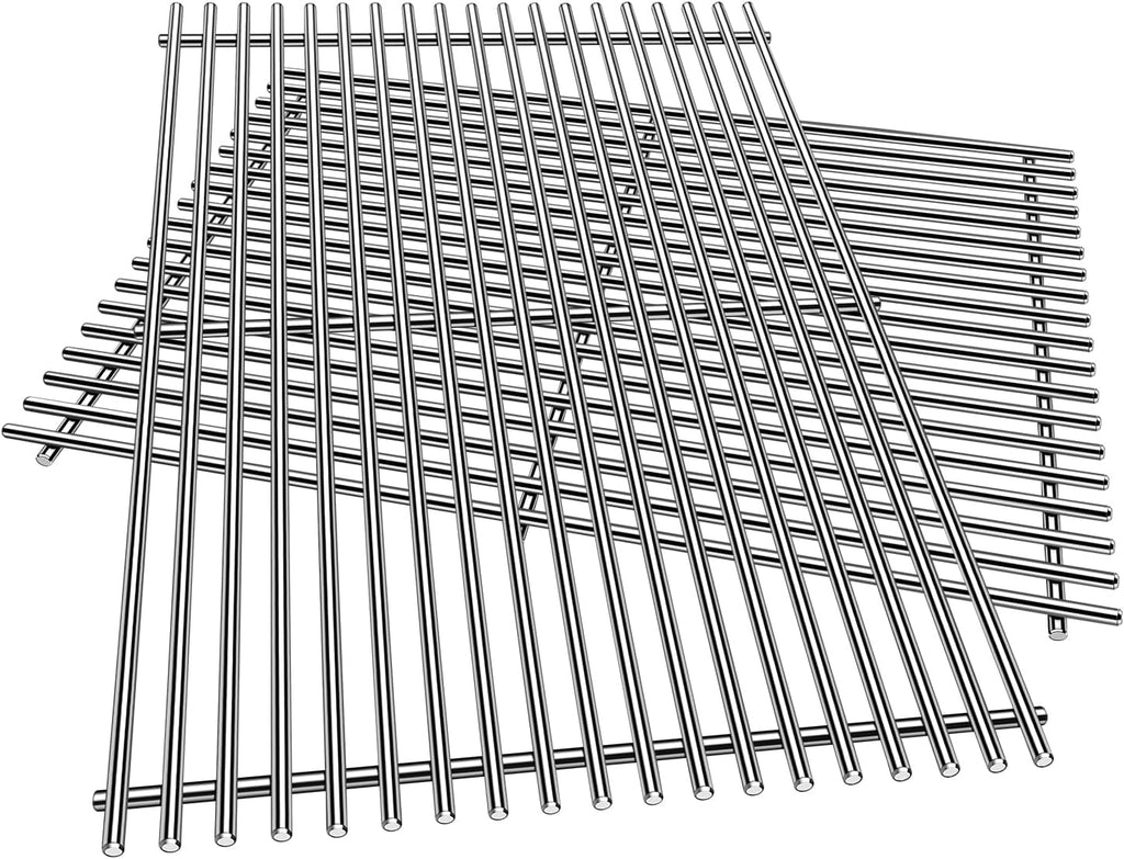 9MM 18 7/8" Stainless Steel Genesis 2 Grill Grates for Weber Genesis ii E-310 E-315 E-325 E-330 E-340 S-335 S-340 GS4 Grills Replacement Parts for Weber 66095 Genesis ii 300 LX 300 Series