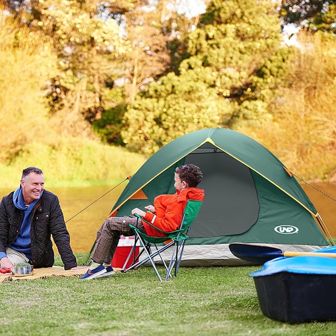 UNP Camping Tent 2/3/4/6 Person Dome Tent, Easy to Set Up for Camping, Lightweight Camping Tent, Portable Camping Tent for Outdoor and Backpacking Beaches