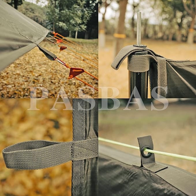 100% Waterproof Camping Shelter,Lightweight Bushcraft Emergency Tarp,70D Ripstop Nylon 10X10 ft Olive Drab Sun Shelter Backpacking Protable Can be Used with Car、Tent、Hammock in Hiking、Traveling、Garden