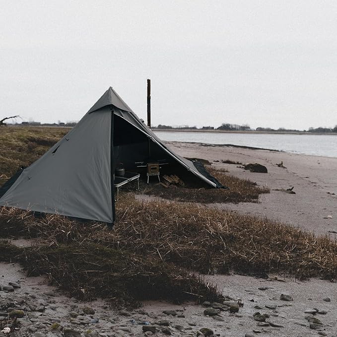 KingCamp Hot Tent, Lightweight Waterproof & Windproof Tipi Hot Tents with Stove Jack for Outdoor Camping