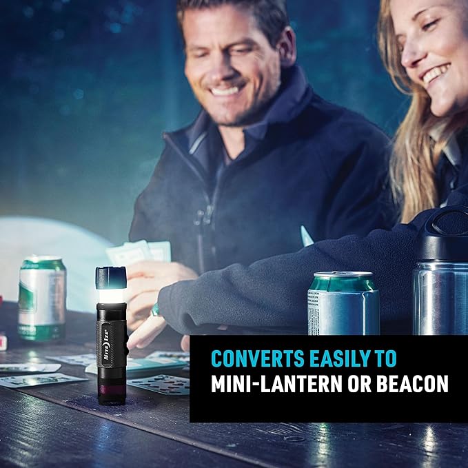 Nite Ize Radiant 3-in-1 LED Mini Flashlight - Versatile Flashlight with 80 Lumen Light - Use as Safety Light, Flashlight, or Mini Lantern - Black
