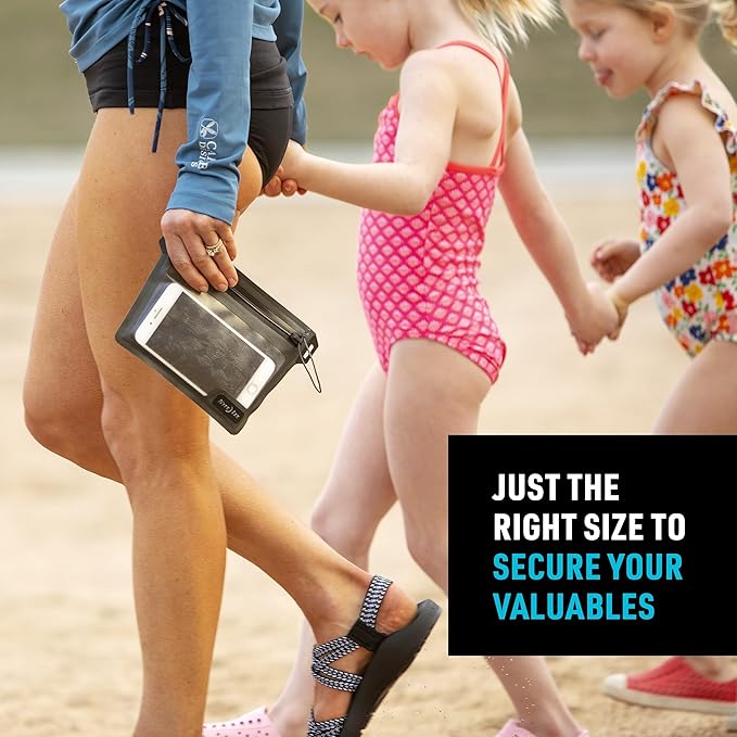 Nite Ize Runoff Waterproof Pocket - Waterproof Pouch for Passports, Phones, & Travel Essentials - Dry Bag with Tough Protection for Beach Trips, Outdoor Activities, & Travel Adventures