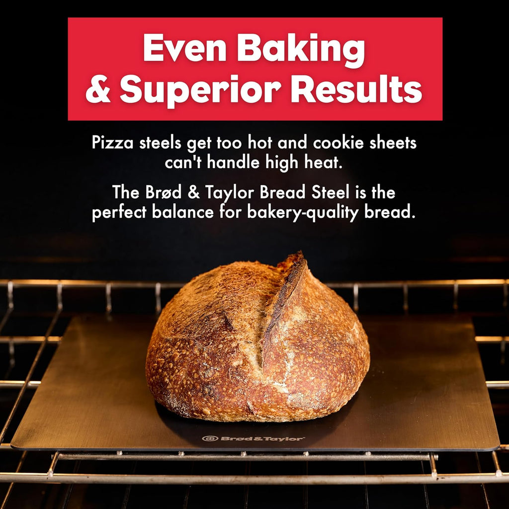 Brod & Taylor Bread Steel Max for Baking Bread & Cooking Pizza (14" x 14" x 0.15")