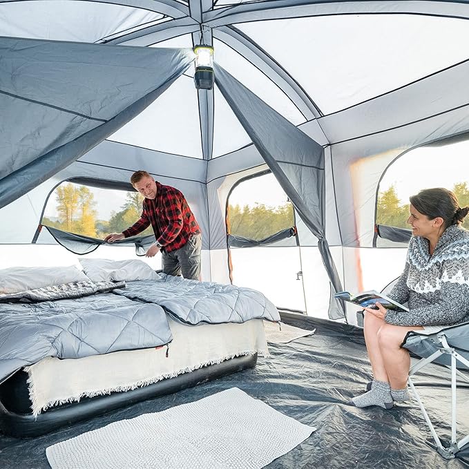 CORE Tent for Family Camping | 10 Person / 11 Person / 12 Person Large Multi Room Cabin Tents for Car Camping & Outdoor Adventures