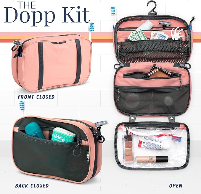 Toiletry Bag Kit Set: Hanging Travel Toiletry Bag + 311 TSA Cosmetic Liquid Bag + Ultralight Accessory Organizer Pouch