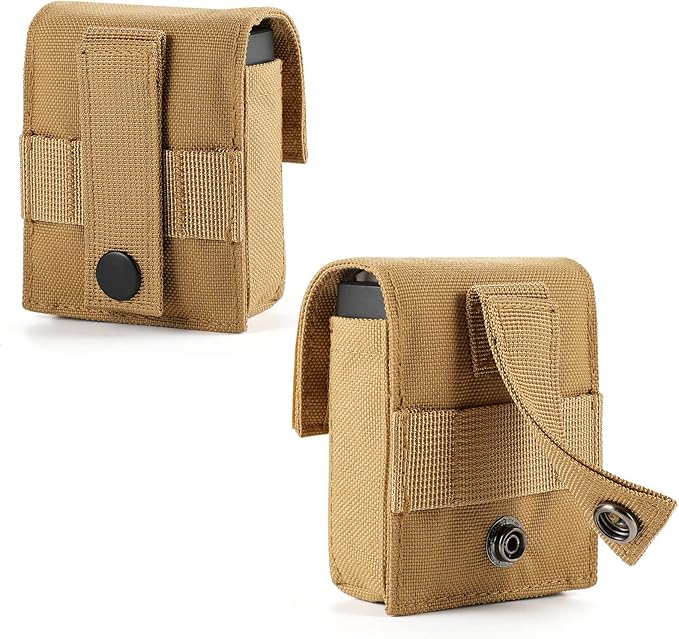 2 Pack Tactical Pouches, Molle EDC Compact Pouch Small Utility Pouch Accessories Battery Cigarette Case Card Holder Lighter Slot Mini Cigar Belt Waist Pack
