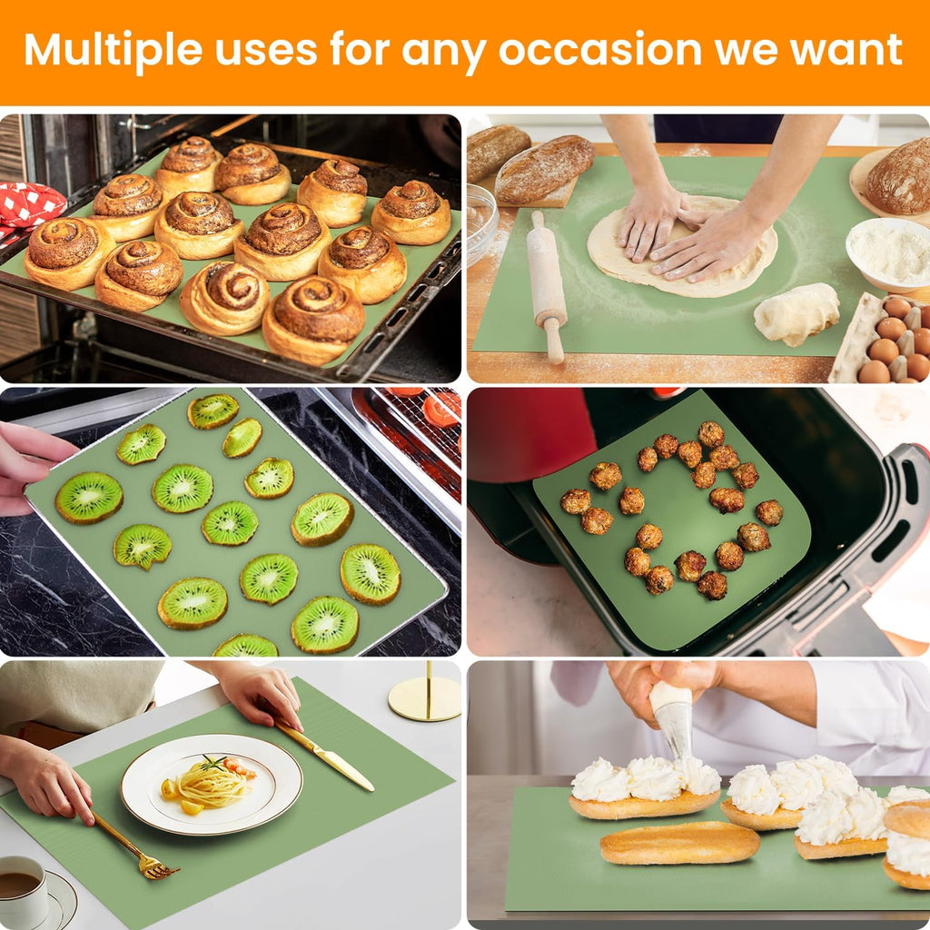 Silicone Baking Mat Roll- Cut to Size Silicone Mat Roll- SIlicone Mat for Baking, Macaoron Baking Sheet, Non-stick Pastry Mat, Reusable Dough Rolling Mat