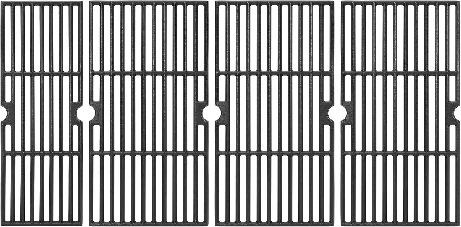 DELSbbq Cast Iron Grill Grates for Charbroil Performance 6 Burner Grills 463245917 463238218 463276517 463276617 463277918 466245917, Cooking Grids Replacement for G470-0002-W1 G470-0003-W1