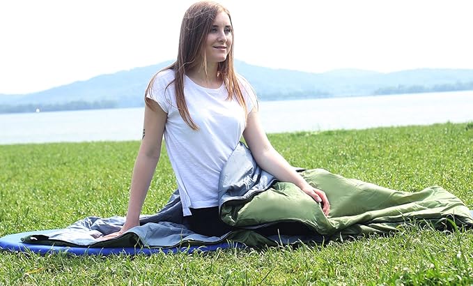 REDCAMP Ultra Lightweight Sleeping Bag for Backpacking, Comfort for Adults Warm Weather, with Compression Sack