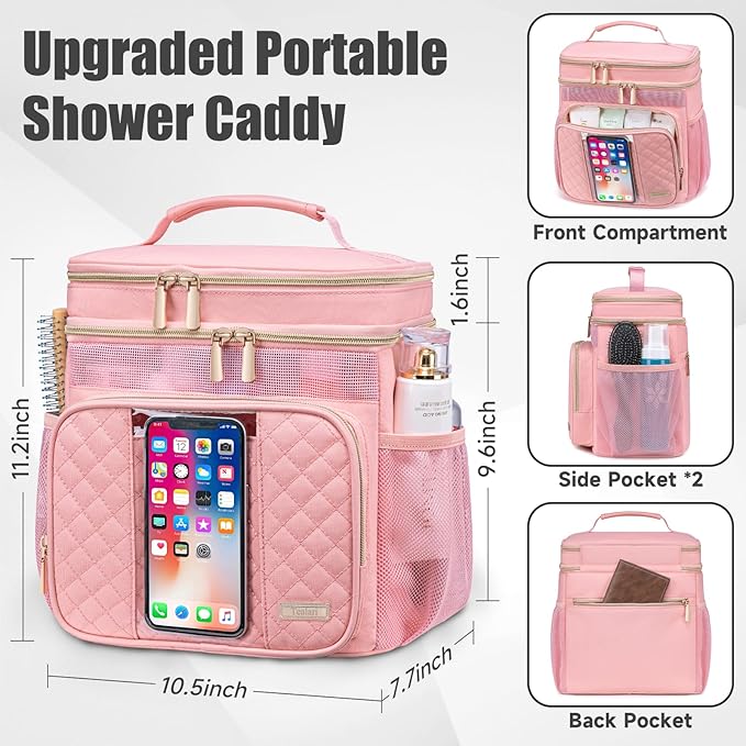 Large Toiletry Bag for Women Men,Bathroom Bag,Water Resistant Portable Shower Caddy for College Dorm,Hanging Toiletry Bags for Traveling,Gym Camping Cruise Ship Travel Essentials Shower Bag