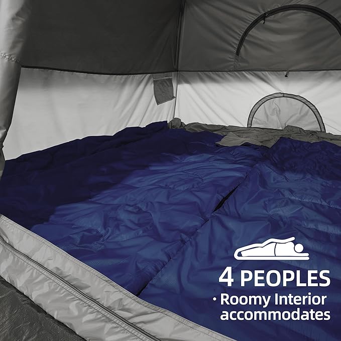 CAMEL CROWN Tents for Camping 4/8 Person Waterproof Quick Setup Folding Outdoor Backpacking Tents 4 People Family Hiking