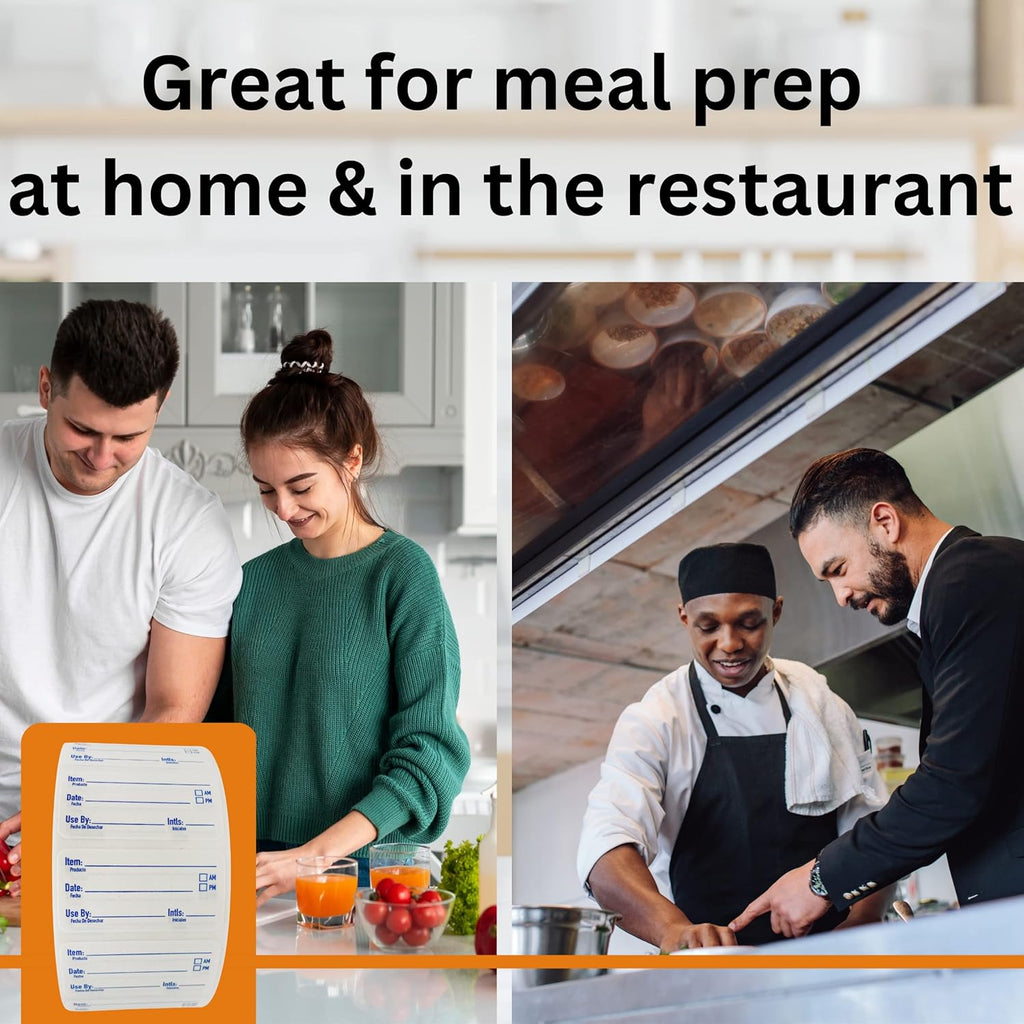 2x1 Dissolvable Food Labels, 1000 Label Stickers, Bottle Labels for Storage Bins, Sticker Labels for Food containers, (1000, Blue)