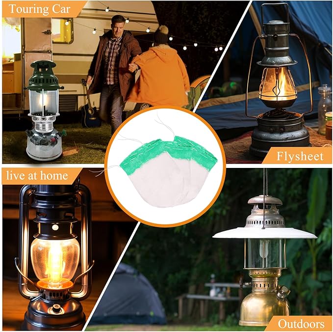 22 Pcs Propane Lantern Mantles, U Shape Mantles for Propane Lantern Gas Lamp Mantles Gas Lantern Mantles Gas Lantern Covers Mantles for Outdoor Camping Lantern